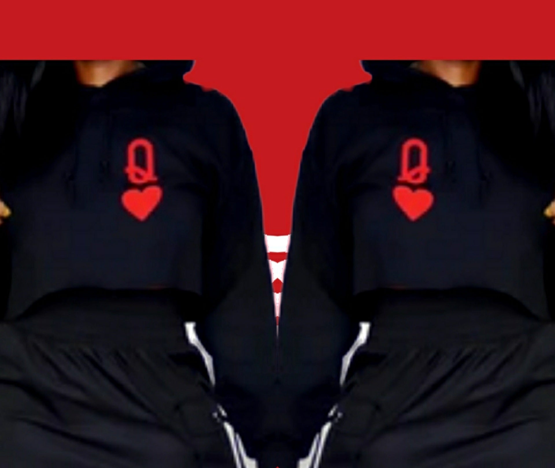 QUEEN BAE CROPPED HOODIE