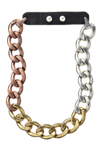 TRINA TRI-COLOR LINK NECKLACE