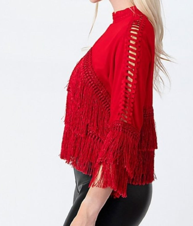 TINA FRINGE BLOUSE